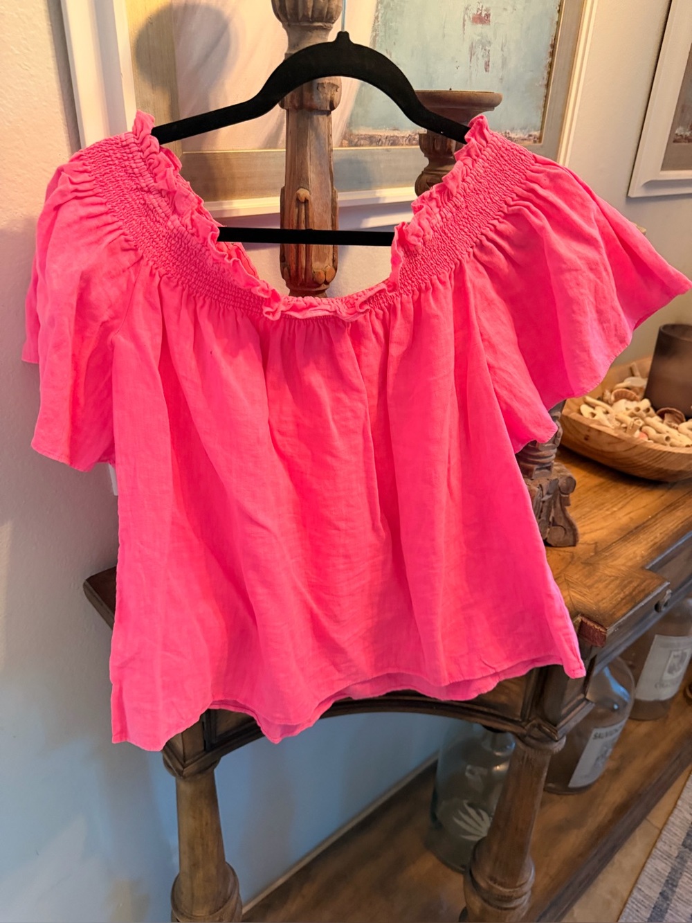 Lilly Pulitzer, off shoulder top